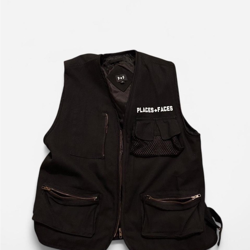 Black Utility Vest - Places + Faces